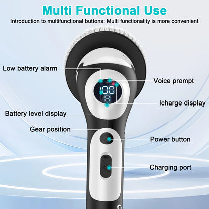 HOMEFISH Voice-Activated Rechargeable Electric Cleaning Brush – Smart Rotary Scrubber for Kitchen &amp; Home