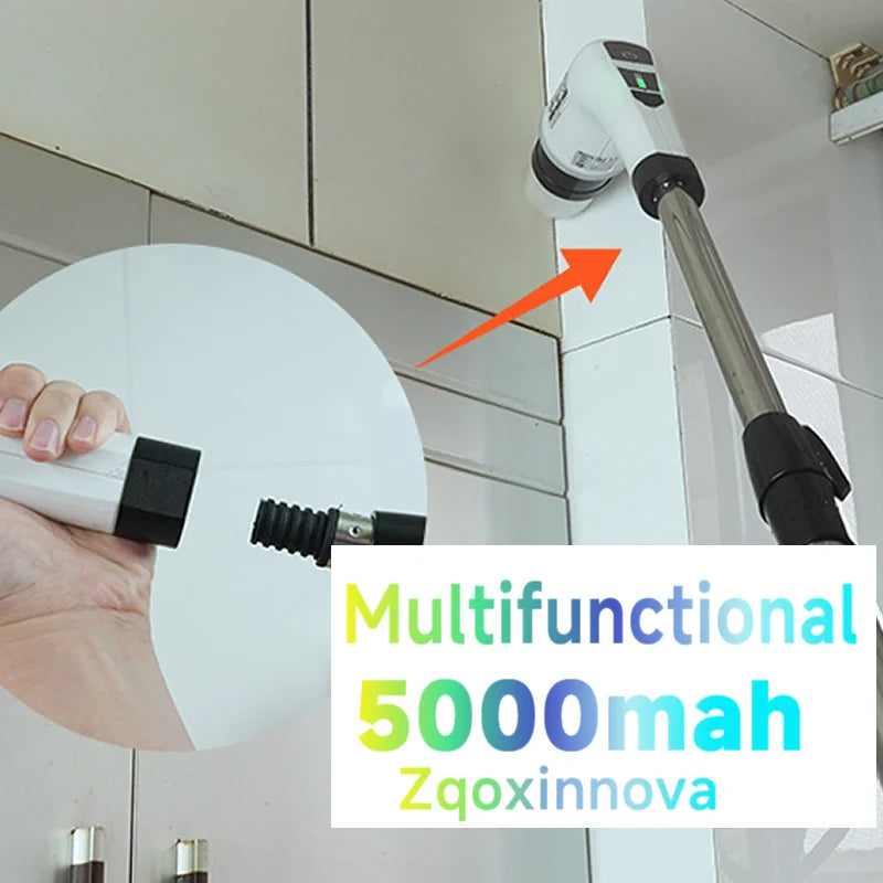 Zqoxinnova 7-in-1 Cordless Electric Spin Scrubber – Multipurpose Cleaning Brush for Kitchen &amp; Bathroom