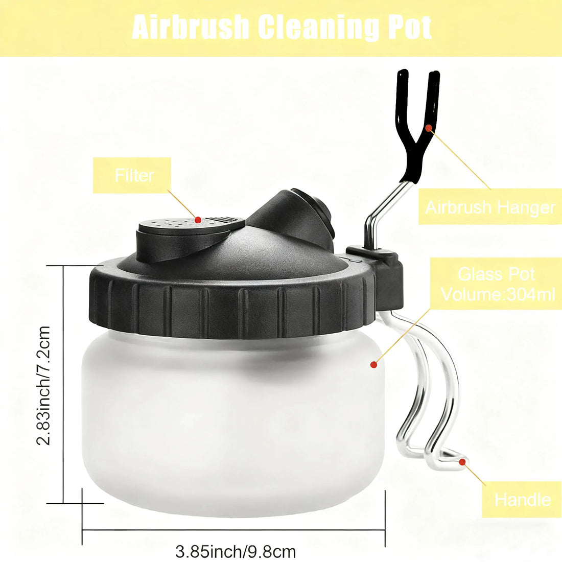 Airbrush Cleaning Kit with Clean Pot &amp; Jar Holder – Waste Liquid Collection for Home DIY &amp; Art Use