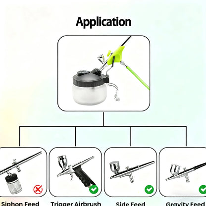 Airbrush Cleaning Kit with Clean Pot &amp; Jar Holder – Waste Liquid Collection for Home DIY &amp; Art Use